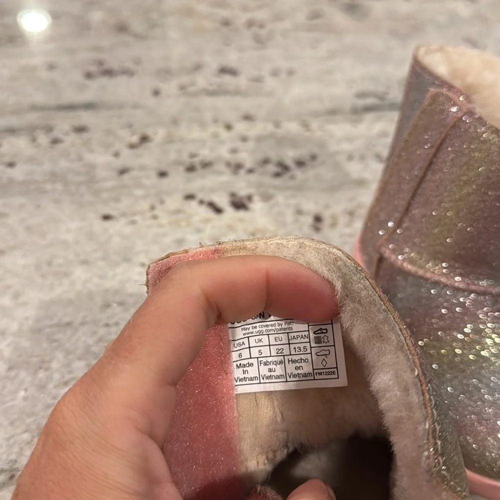 UGG Kids Glitter Pink Multi Booties